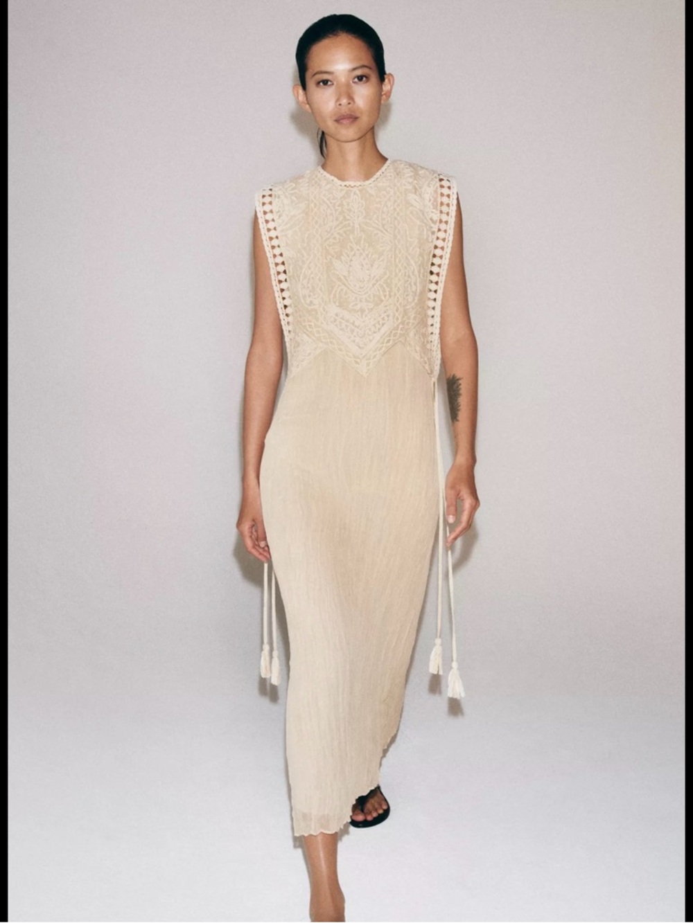 COMBINATION DRESS WITH DETACHABLE OVERLAY